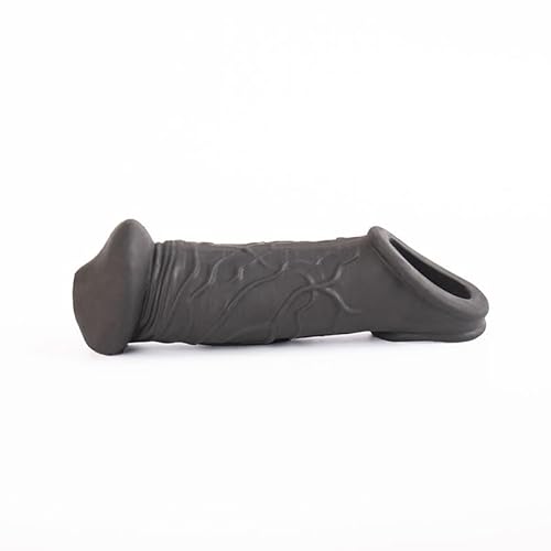 WOHUTAR ㅤNew Hollow Reusable Sleeves Girth 5689 for Men Extender Enlarger Extension Cook Enhancer Ball Stretch Sleeve Girth Best Gift -8568/Black