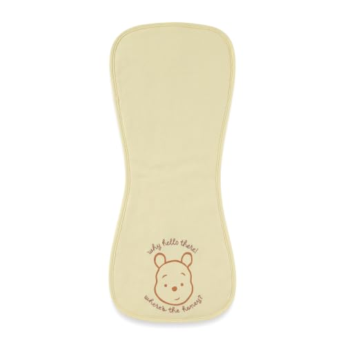 Image of Disney Baby Winnie the Pooh Burp Cloths 3 Pack 20 inch x 10 inch Burping Rags | officially licensed, soft absorbent fabric, leakproof burping rags, essential infant feeding care