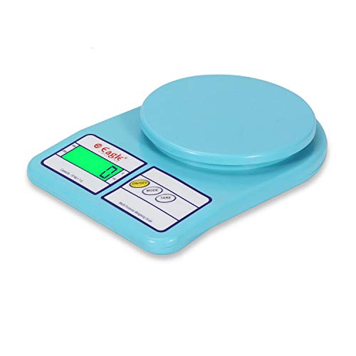 Eagle PKT-400 Multipurpose Digital Kitchen Scale /Electronic Weight Machine /Digital Weighing Scale/ Kitchen weight machine with Green Backlight (10 kg, Blue)