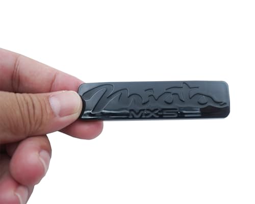 Image of 1x Miata MX-5 Replacement for 1998-2005 Rear Emblem Nameplate Badge (Gloss Black)