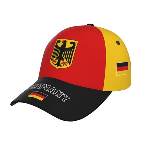 Casquette de baseball avec drapeaux nationaux pour homme et femme, casquette de protection solaire réglable à la mode, casquette de camionneur, casquettes patriotiques, Drapeau de l'Allemagne., Taille