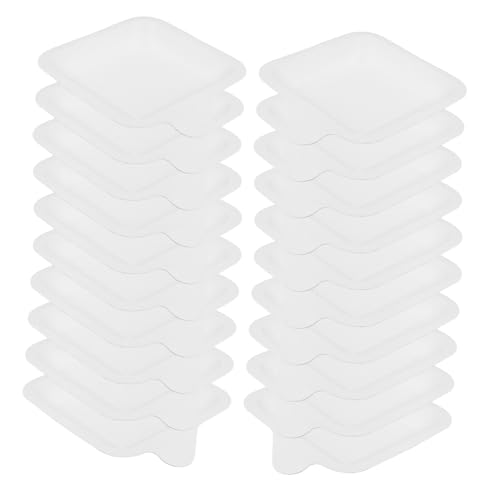 HAMPPLIES 100 Piezas Platos de Papel Cuadrados para Fiestas Platos Desechables Gruesos para Tartas de Cumpleaños Manualidades DIY y Catering Reuniones y Barbacoas