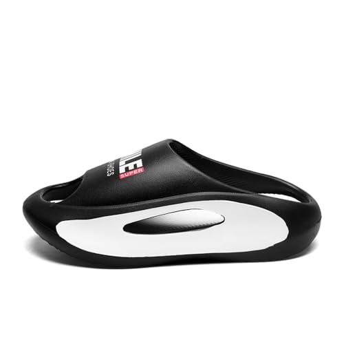 Cloud Slides for Men, EVA Soft Recovery Slides,Thick Sole Open Toe Mens Pillow Slides Outdoor&Indoor House Slippers2