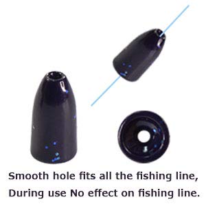 Croch 5 Pack Tungsten Fishing Weight For Bass Fishing Pitching And Flipping Sinker Size 1/16 1/8 3/16 1/4 5/16 3/8 1/2 3/4Oz #TOP2