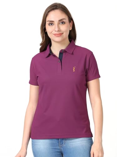 Image of STELLERS Women's Premium Polo T-Shirt, Regular Fit | Odour Resistant | Wrinkle Free | Quick Dry | Stretchable | Lightweight | Breathable | Sustainable | Anti-Static | Feather Touch Feel