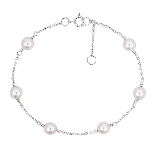 AeraVida Luminous Cultured Freshwater White Pearl Sterling Want