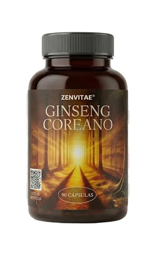 FOCO DIARIO | Ginseng Rojo Coreano (Panax Ginseng) 10:1 (3.000 mg eq.) | 10% Ginsenósidos + Vitaminas C y B6 | Energía y Concentración | 90 Cápsulas Veganas | ZENVITAE