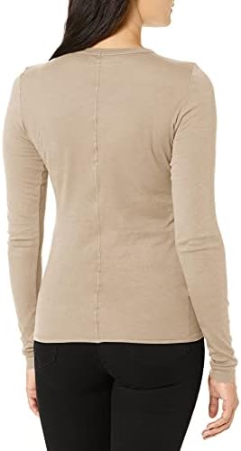 Enza Costa Women's Essential Supima Cotton Bold Long Sleeve Crew Neck Top 2 Enza Costa Women's Essential Supima Cotton Bold Long Sleeve Crew Neck Top