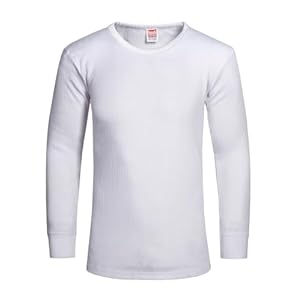 ITRAT® Mens Thermal Underwear Vests Long Sleeve Tops, Thermal T-Shirt Warm Underlayer Winter Thermals Base Layer Clothing Men Vest Top Size S-XXL