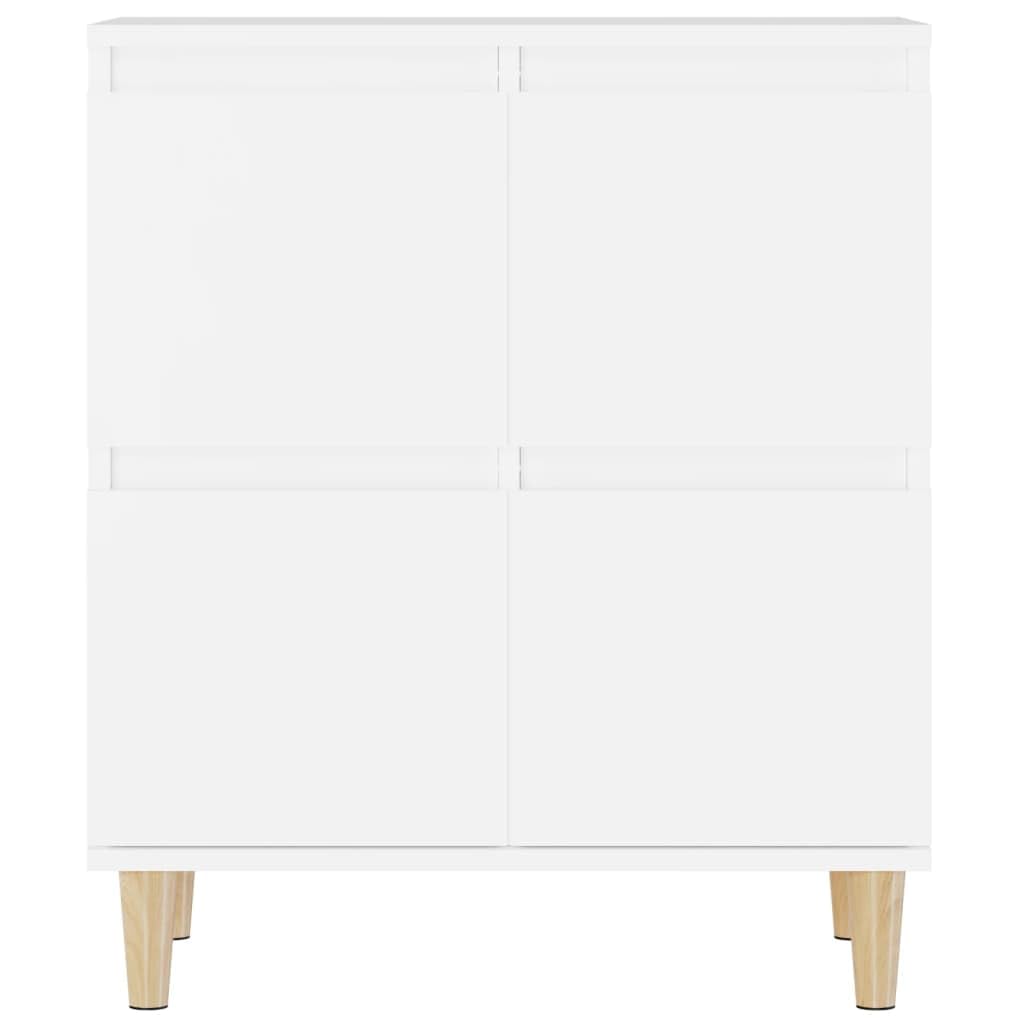vidaXL Sideboard, Kommode mit viel Stauraum, Highboard Wohnzimmerschrank mit Türen, Schrank Anrichte Beistellschrank, Weiß Holzwerkstoff