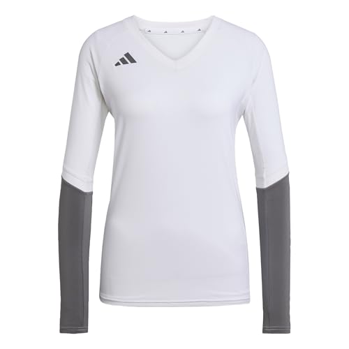 adidas Women's Volleyball Quickset Long Sleeve Jersey, White, Small/Tall by adidas - Image 5