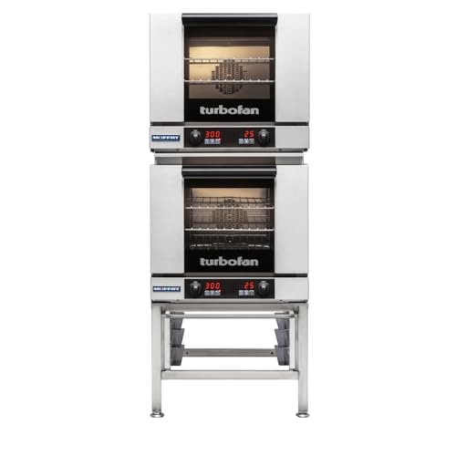 Image of Moffat Turbofan Full Size Countertop Electric Convection Oven w /Stand, Double Stack, Digital Control, 208v /50 /60 /1ph