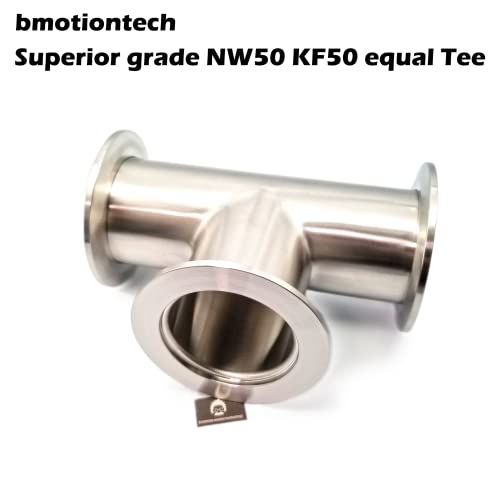 Image of bmotiontech Superior Grade ISO-KF NW50 KF50 Flange equal Tee Fitting, 3 ways vacuum fittings (KF50 Equal TEE)