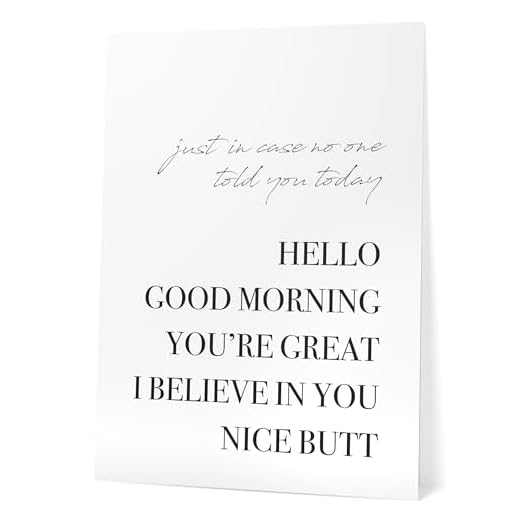 Papierschmiede® Bilder Home Kunstdruck 30x40 cm Spruch Poster Zuhause Schrift Bild Wanddeko in schwarz weiß, Sprüche für Wohnzimmer Büro Küche Badezimmer WC, Nice Butt