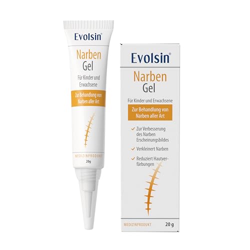 Evolsin Narbengel für Kinder & Erwachsene Narbensalbe reduziert die Sichtbarkeit von Narben und verringert Gewebespannung & Juckreiz Narbencreme für Narben aller Art (20 g)