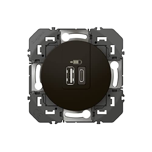 Prise double chargeur USB Legrand dooxie noir 3A 15W rapide - 4