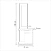 Habitdesign 016746G - Recibidor con espejo, color Gris Ceniza y Blanco Brillo,...