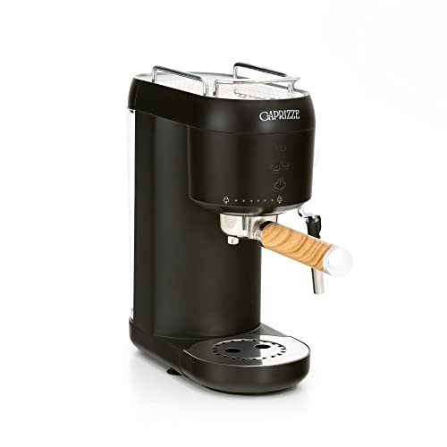 Cafetera Express Semiautomática Caprizze Hikari 1400 W 20 Bares con Vaporizador y Espumador USB incluido Color Negro Mate