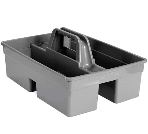Image of Plastic Caddy Bucket New Model 2-Compartment Industrial Caddy Bucket, Bathroom Caddy Organizer Basket, Bathroom Organizer Basket, Tool Organizer, Cleaning Supplies, Multicolor