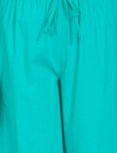 Image of Pack of 1 Stylish & Comfortable Rayon Cotton Straight Cut Wide Legs Palazzo Trousers for Women /Knitted Rayon Cotton Ethnic Palazzo White