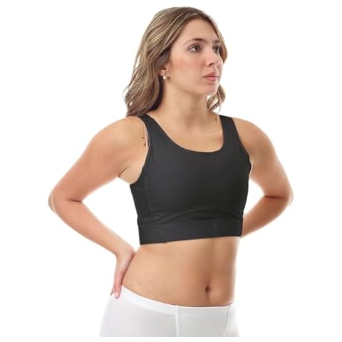 Underworks MagiCotton Sports and Binding Minimizer Bra Black 42-inch Chest Cover