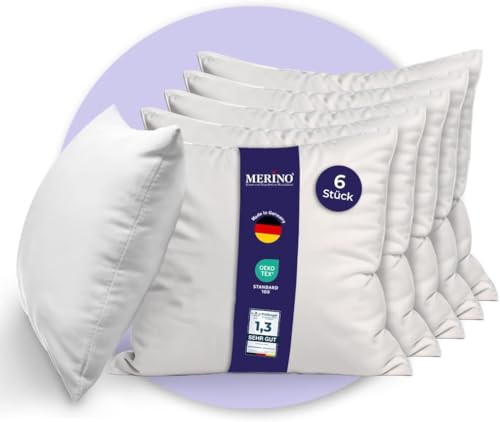 Merino® Sofakissen 50x50cm - 6er Set - Hypoallergenes, Flauschiges...