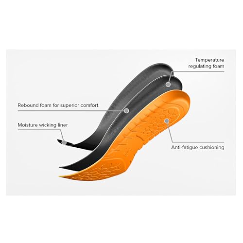 Image of ARIAT Men's Energy Max Work Insole Wide Square Toe, Orange, 11.5 W
