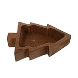TOBBOMEY Weihnachtsbaum Servierplatte Holztablett Obstplatte Kreatives Snacktablett für Haushalt...