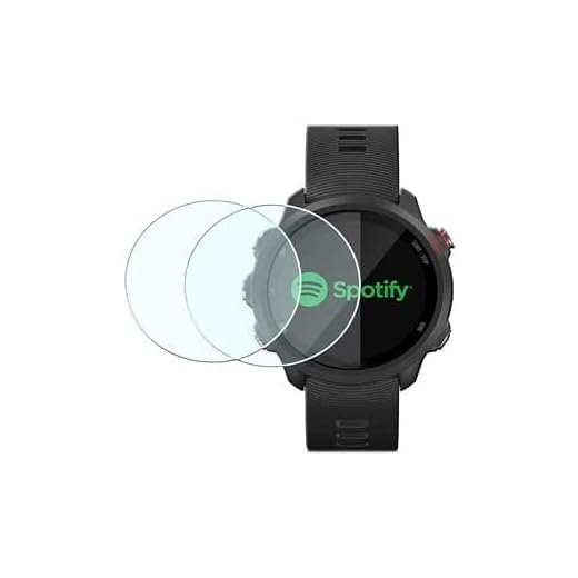 Duttek Skärmskyddsfilm i härdat glas för Garmin Forerunner 245/245 musik smartwatch 0,3 mm ultratunn 9H hårdhet reptålig (2-pack)