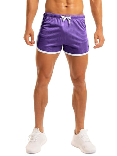 Image of Ouber Men's Fitted Shorts Bodybuilding Workout Gym Running Tight Lifting Shorts