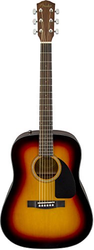Fender Beginner Acoustic Guitar CD-60 - Sunburst - Dreadnought - With Case