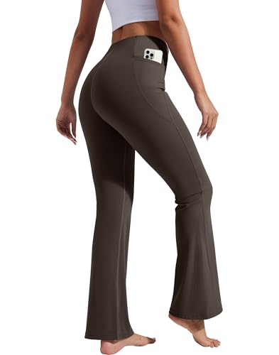 Pantalones de yoga acampanados para mujer con cintura alta y leggings de gimnasio