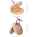 Wooden Castanet, Percussion Instrument - 2Pcs Hand Finger Castanets, Wood Castanets Classroom DIY Rhythm Music Musical Instrument