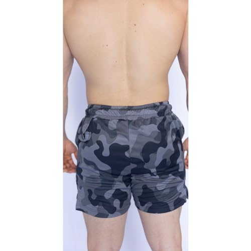 Shorts Masculino 2 em 1 Jinkingstore Premium -Compressão -Fitnessss (BR, Alfa, M, Regular, Regular,