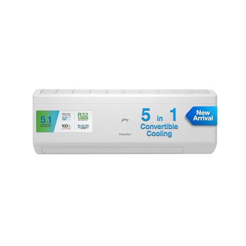 Godrej 2 Ton 3 Star, 5 Years Comprehensive Warranty, 5-In-1 Convertible Cooling, Inverter Split AC (Copper, I-Sense Technology, 2024 Model, AC 2T EI 24IINV3R32 WWR, White) (B0CWR1LVWS) Amazon Price History, Amazon Price Tracker