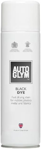 Black Dye Spray fast drying stain for rubber, plastics, metal & fabric