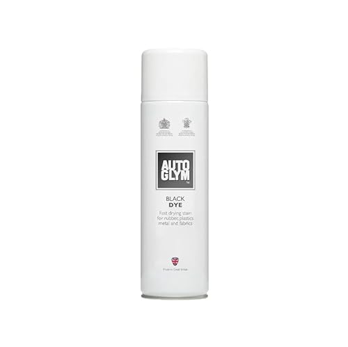 Autoglym Black Dye Spray fast drying stain for rubber, plastics, metal & fabric