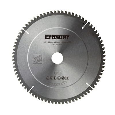Lama per sega circolare Erbauer 254 mm 80 denti TCT taglio pulito