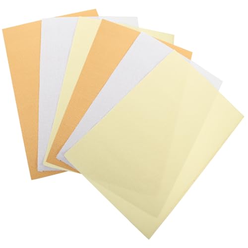 KONTONTY 6 Pack Cross Stitch Embroidery Cloths Soft Cotton Gridding Fabric for DIY Art Washable Recyclable Perfect for Home Decor Present