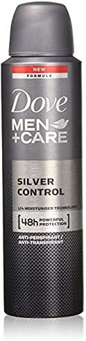 2 Cans Dove Men+Care Deodorant Silver Control Spray 48 Hr. Protection 150 ML