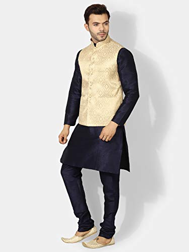 Image of UnM Men Silk Blend Classic Kurta Set