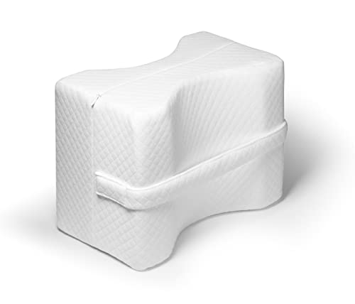 Lifenaxx Almohada ergonómica de Rodilla y cojín de Descanso de piernas LX-026 – Almohada de Pierna para Dolor de Cadera – Almohada de Espuma viscoelástica – Pon el Dolor detrás de ti