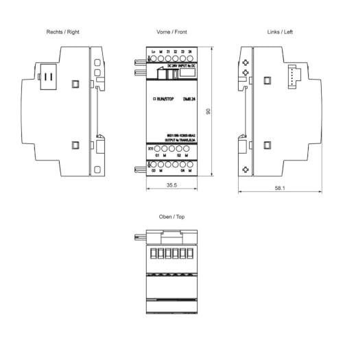 Module d'extension 6ED1055-1CB00-0BA2 automate programmable 4DI 4DO