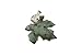Creative Co-op HD5958 Ceramic Leaf Dish with Bird, Green