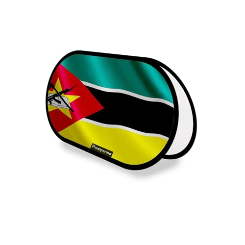 Drapeau Mozambique ovale publicitaire 70x120cm en polyester haute densité