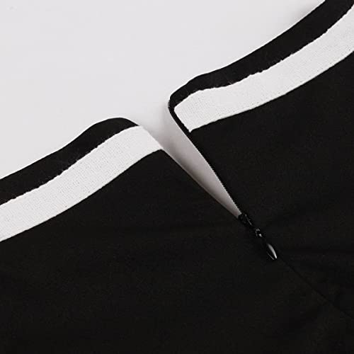 Image of Women 1950s Vintage Short Sleeve Peter Pan Collar Retro Swing A Line Midi Summer Dress Cocktail Party Evening Prom Gown