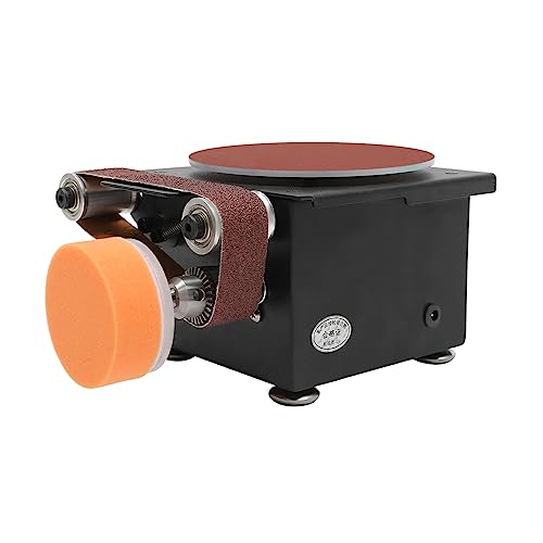Mini Belt Sander and 6 Inch Disc Sander, Multifunctional Bench Belt Disc Sander Combo for Woodworking Metalworking, 100W 7-Speed Adjustable, 8500RPM Max - Image 5