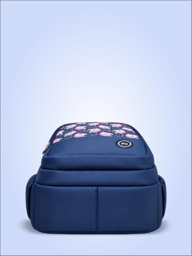 Image of PB Pearlbags Tulip 12L Printed Backpack,3 Compartments,Bottle Holder,Organizer,Premium Fabric,Water Resistant Anti Theft,School Bag for Boys and Girls