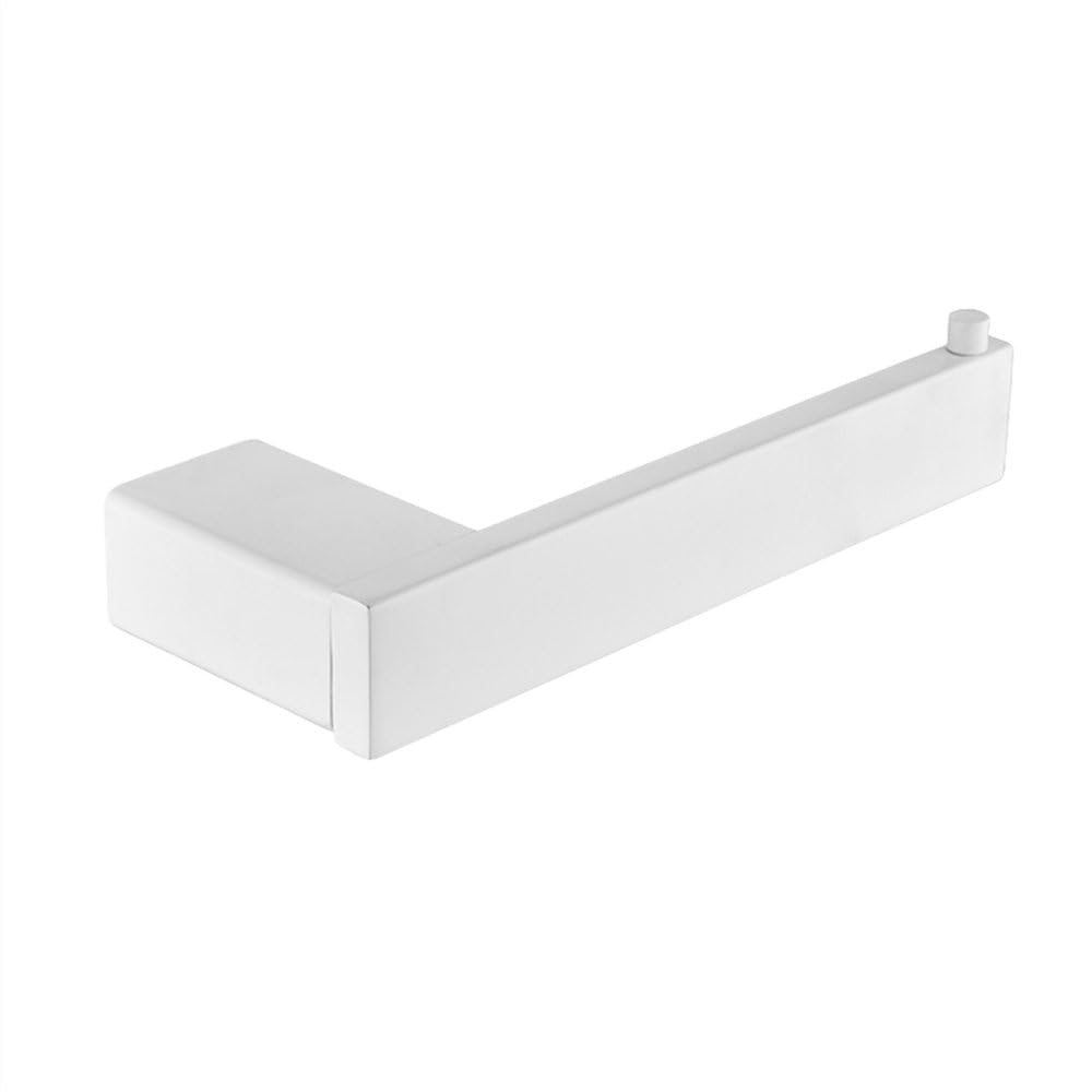 Porte-papier blanc pour WC moderne et porte-serviettes de douche épuré
