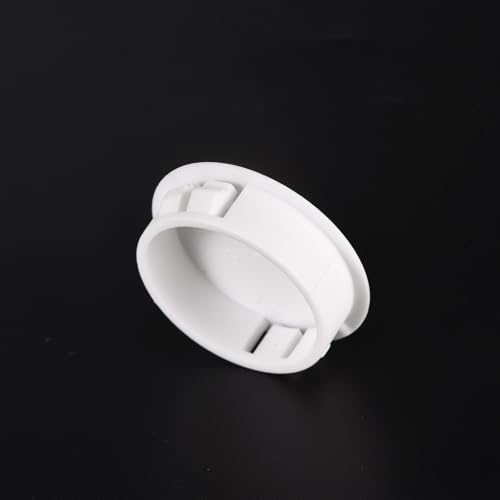 Image of uxcell 1-3 /8 inch Plastic Hole Plugs, 26Pcs Flush Type Panel Round Snap in Fastener Knockout Locking Plugs for Furniture Insert End Caps Panels, White